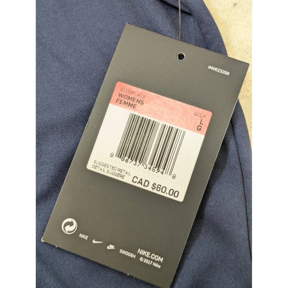 Nike Dri-FIT Womens Golf‎ Polo Shirt Performance Activewear Large Blue NWT - Picture 7 of 11